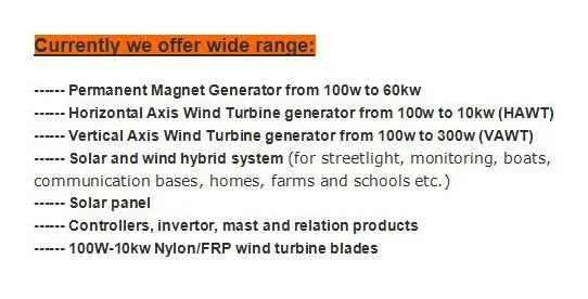 5kw Marine Windmill/Wind Power/Wind Turbine Generator Price